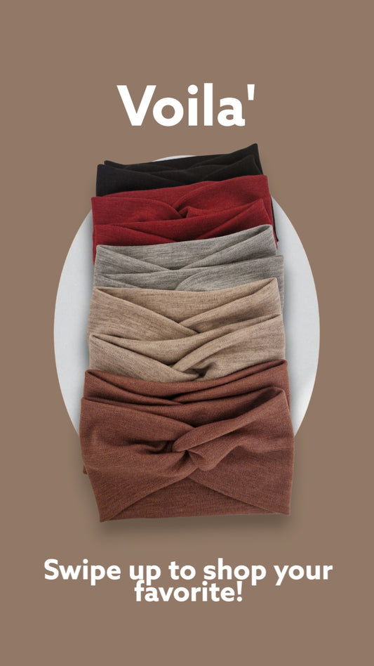 Stirnband aus 100 % Merino Wolle, altrosa