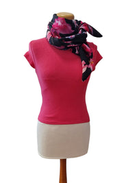 Dreieckstuch Damen Arisa, Schal Damen,  Schwarz, pink, hellblau