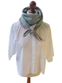 Dreieckstuch Damen Arianna, Schal Damen, Leinenschal, mint