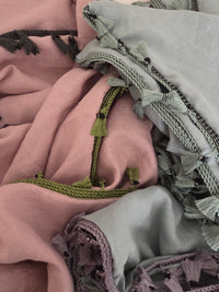 Dreieckstuch Damen Alexa, Schal Damen, Leinenschal,  rosa