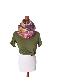 Dreieckstuch Damen Soraya, Schal Damen, Blumen, pink, lila, olivegrün