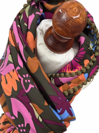 Dreieckstuch Damen Elena, Schal Damen, farbig, olive, orange, hellblau, pink