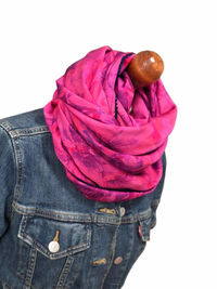 Dreieckstuch Damen Florinda, Schal Damen, pink, dunkellila, Blumen