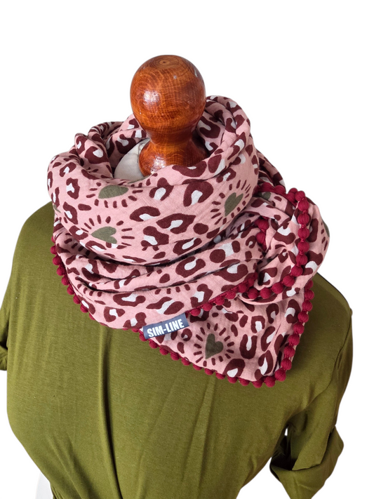 Dreieckstuch Damen Elise, Schal Damen, Musselinschals, rosa, olivegrüne, bordeaux