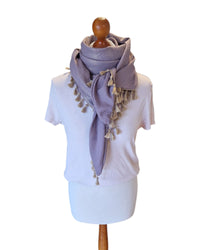 Dreieckstuch Damen Salome', Schal Damen,  Musselinschal,  glitzer, mauve