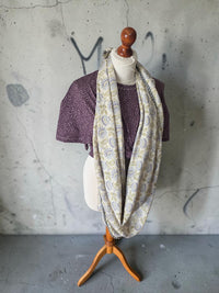 Dreieckstuch Damen Veronique, Schal Damen, ecru, lila, olivegrün
