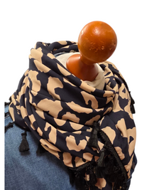 Dreieckstuch Damen Emma, Schal Damen, Leo, beige, schwarz